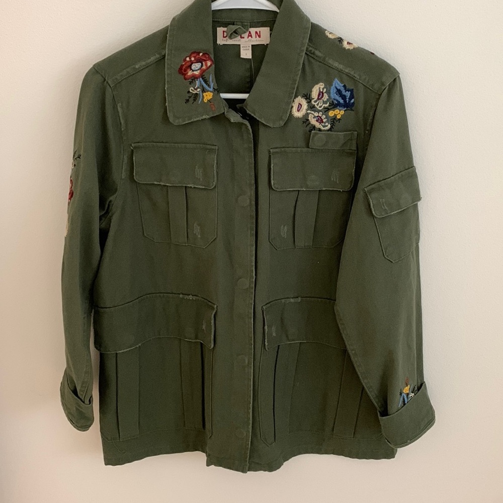 Anthropologie green jacket